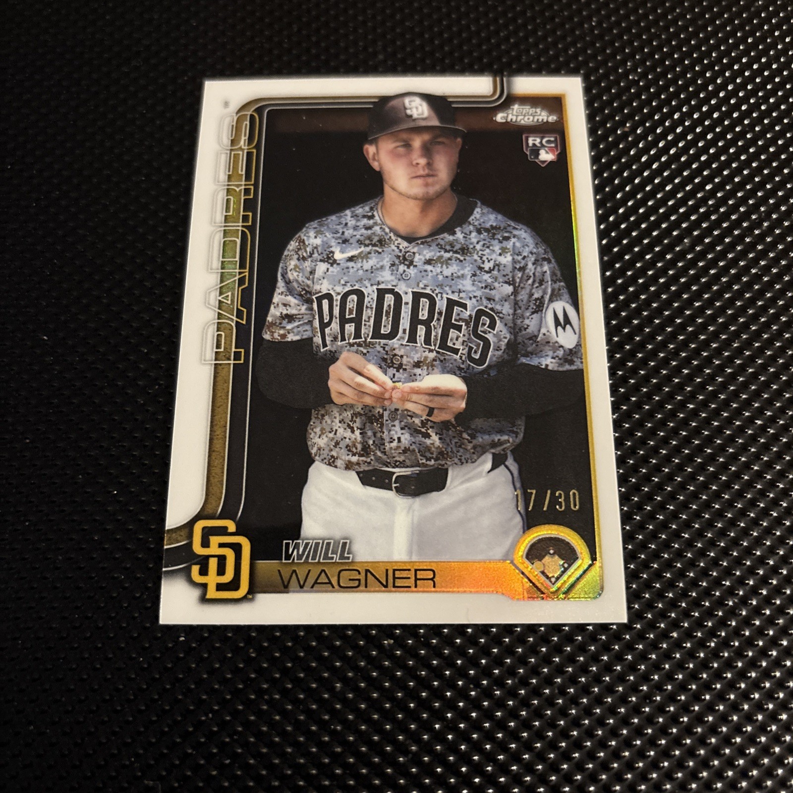 2025 Topps Chrome Update Will Wagner RC White Refractor Rookie #/30 Padres 