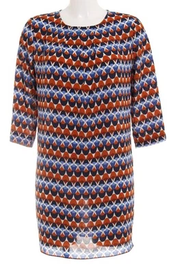 IMPERIAL Robe chemisier Dames Robe T EU 36 bleu foncé-orange foncé-crème - Photo 1/4