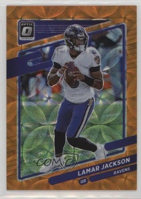 2021 Panini Donruss Optic Orange Scope Prizm 69/79 Lamar Jackson #128 0wc9