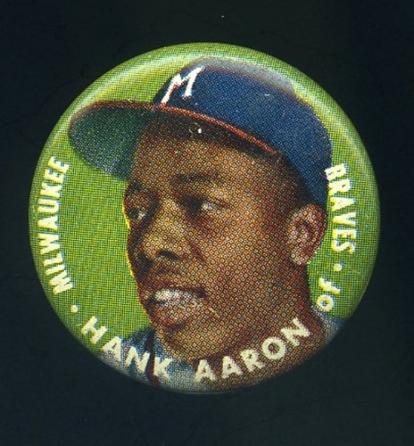 Hank Aaron 1956 Yellow Basepath PM15 Pins card