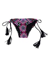 Coco Rave Women's Ryder Lace-Up Cheeky Bikini S, Jet Black 755448374977