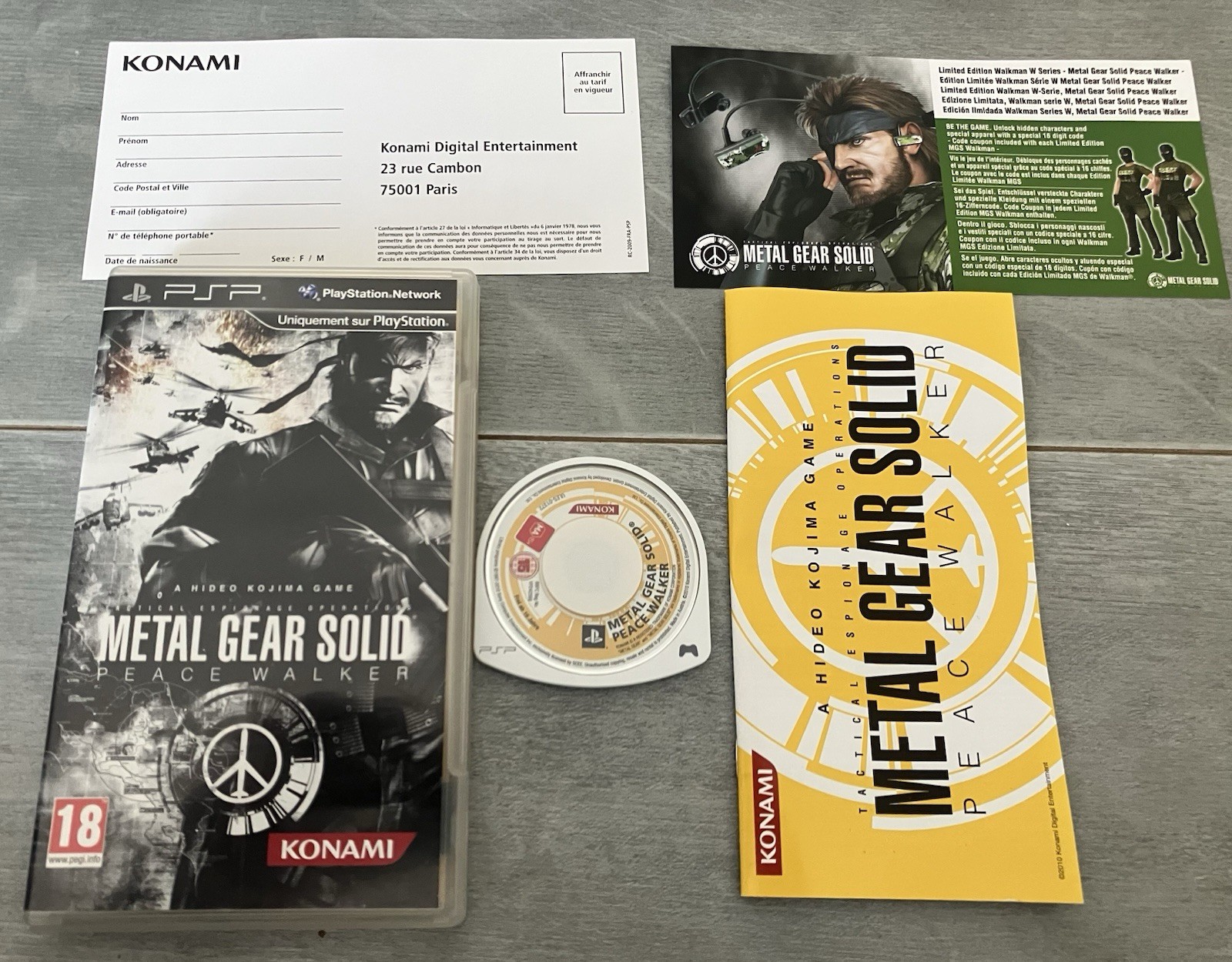 METAL GEAR SOLID: PEACE WALKER - SONY PSP - VF ✅ COMPLET CIB
