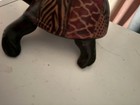Carved Wood Turtle Figurine Decorative Sculpture with Patterned Shell Detail — photo 4