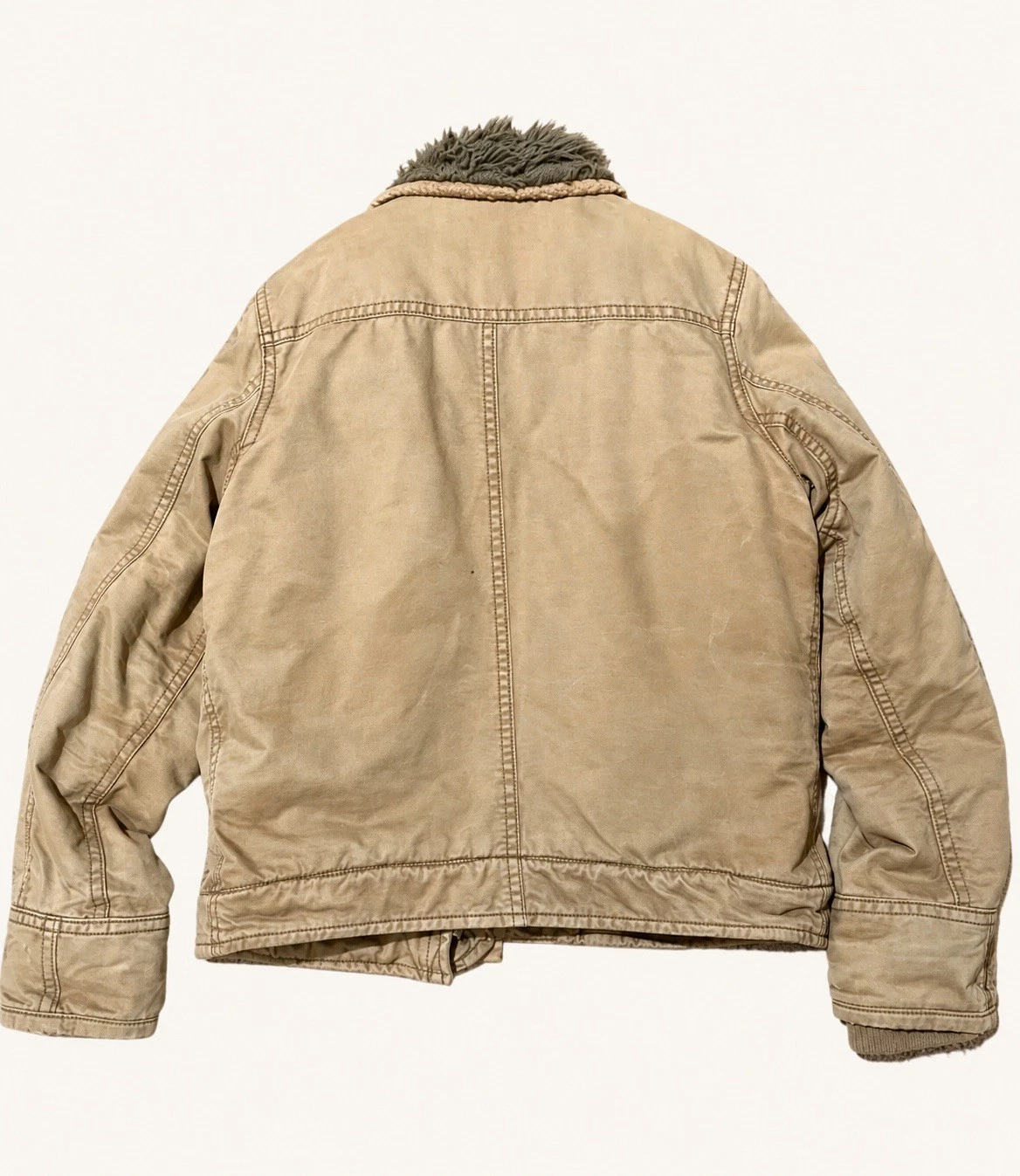 Abercrombie & Fitch Adirondack Jacket – Men’s Large -Faux Fur Lining image 5