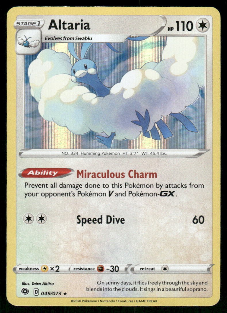 Altaria 49/73 Holo Rare holo Near Mint Pokemon Champion's Path