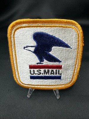 Vintage USPS U.S. Mail Eagle Logo Embroidered Sew On Patch 3x3 Postal