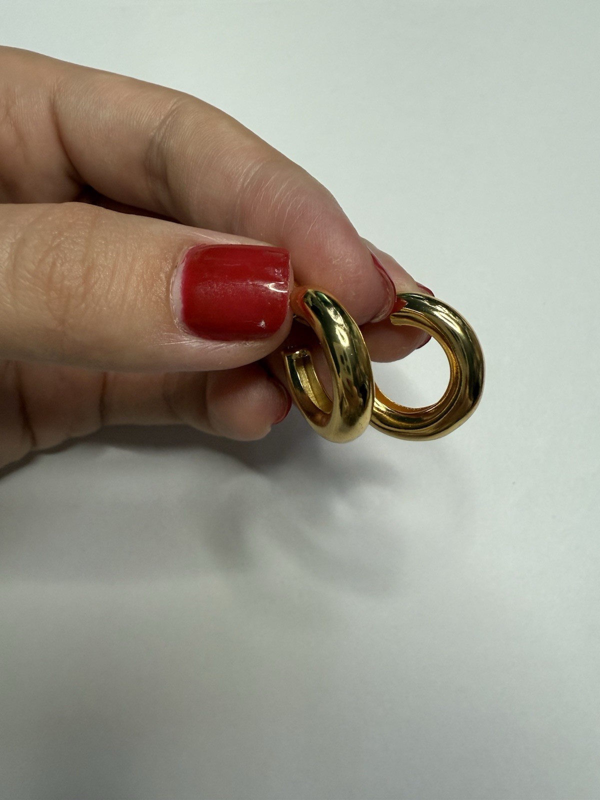 Pandora 14k Gold Plated Round Open Hoop Earrings