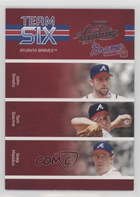 2005 Playoff Absolute Memorabilia Team Six John Smoltz Tom Glavine Wes Helms lz7