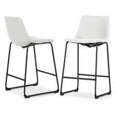 Bar stools Set of 2, 23 Inches Counter Height Bar Stools Chair with Back and ...