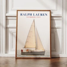 Vintage Polo Ralph Lauren Yacht Poster – Fashion Magazine Wall Art