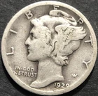 1929 MERCURY SILVER DIME