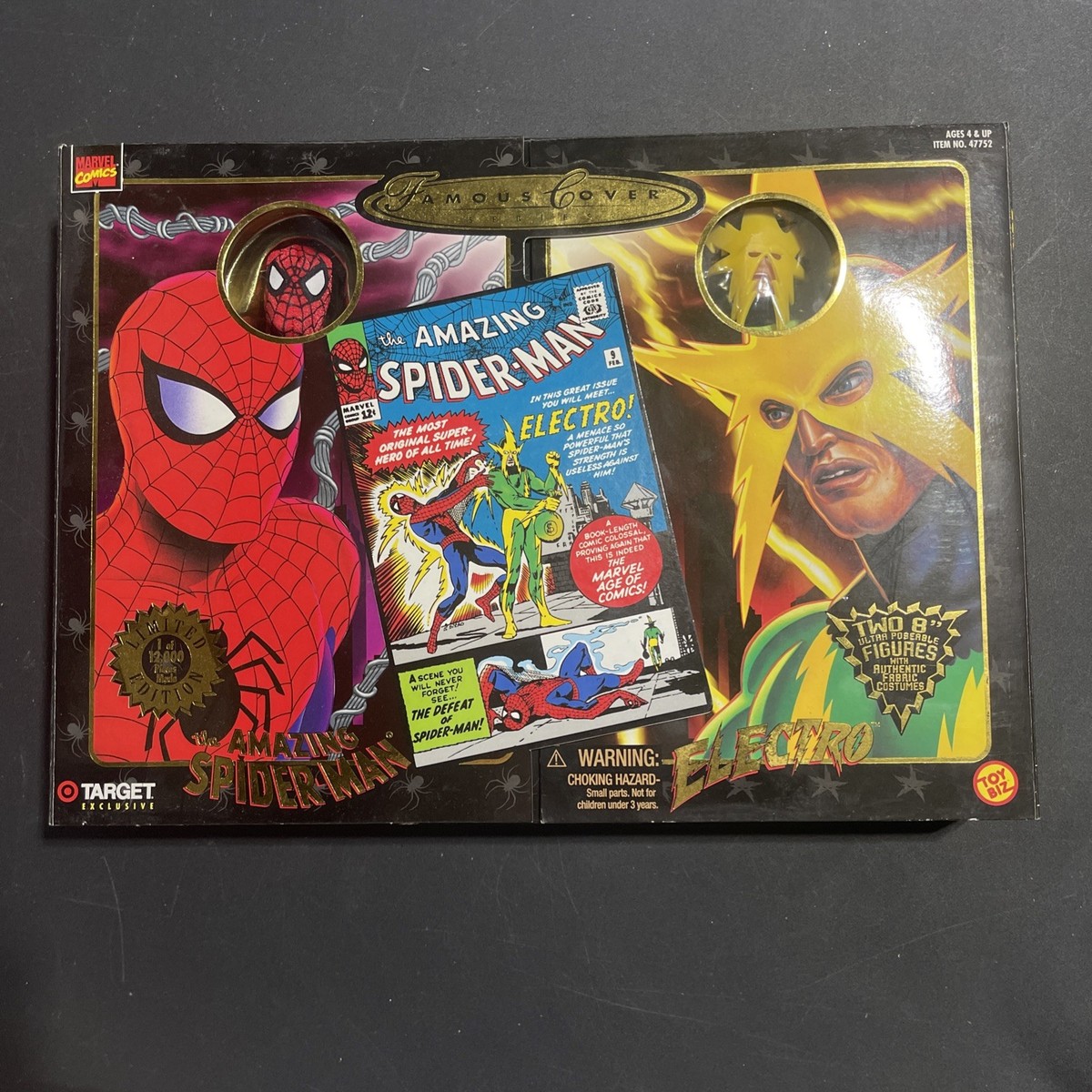 1998 MARVEL THE AMAZING SPIDER-MAN & ELECTRO TOY BIZ FAMOUS COVERS