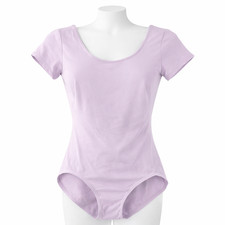 Capezio Short Sleeve Leotard, Small, Lavender