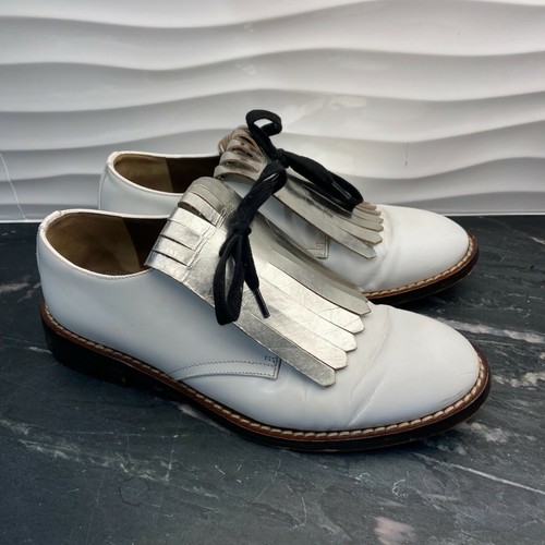 Marni Fringed Oxford Brogues White 
