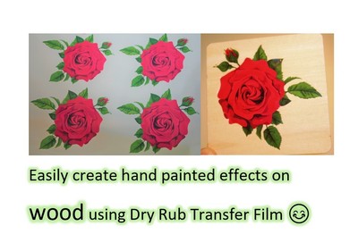 Clear dry rub off transfer paper - Create rub on decals - Inkjet ...