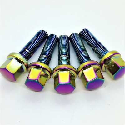 40632N Mevius Neon Chrome Finish Lug Bolts M12 x 1.5 x 40mm length