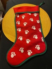 Pet Paw Prints Christmas Stocking