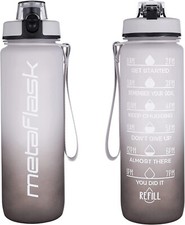 1L BPA-Free Motivational Time Markings Water Drinking Bottle Gym