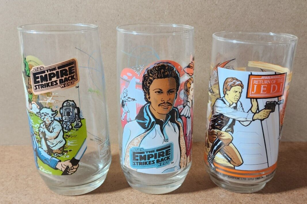 83' スターウォーズReturn of the Jedi Glasses×3 83' スター