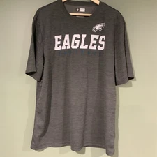 Philadelphia Eagles NFL Team Apparel Grey Moisture Wick T-shirt XXL 