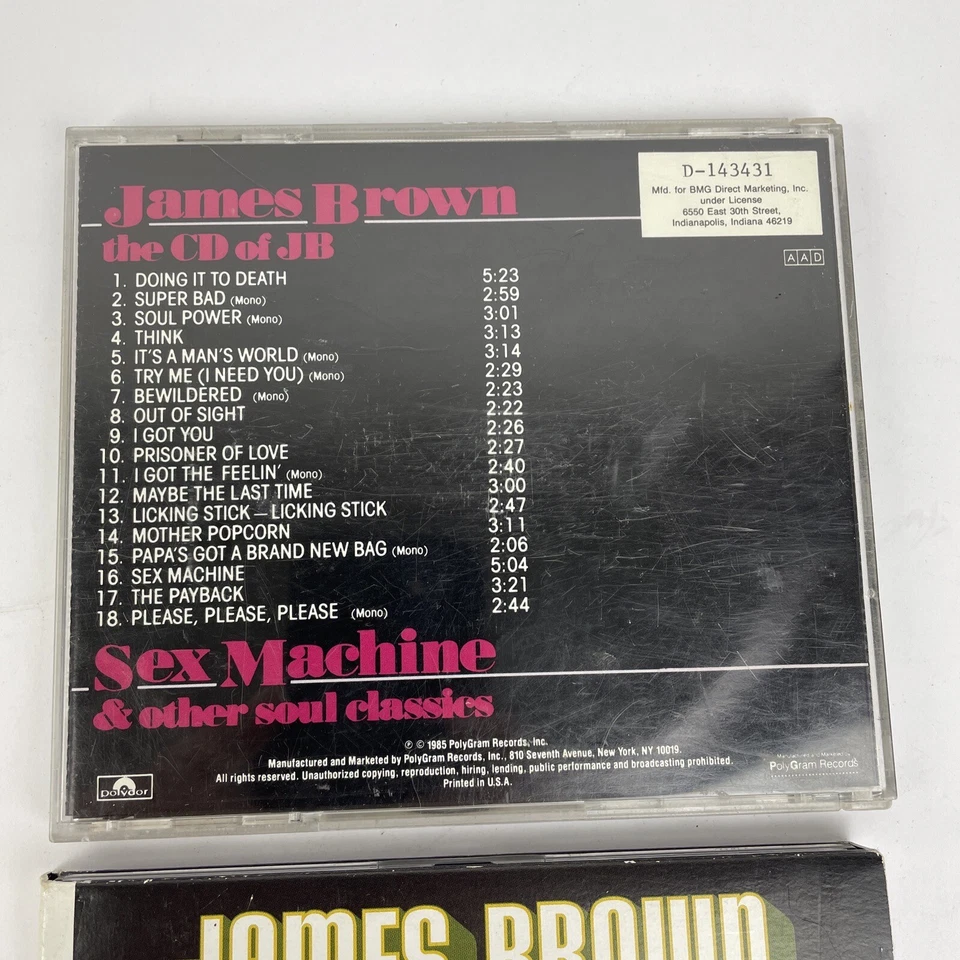 Lot of 2 x James Brown "The CD of JB" + Soul Brother Vol. 1 Digital Audio CD #1 - Image 3 of 4