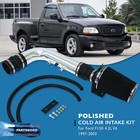 For 97-03 Ford F150 Truck 4.2 V6 Cold Air Intake CAI SRI Induction System Chrome
