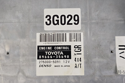 Toyota 4Runner 2003-2004 Engine Computer 1GRFE 89666-35690 ecu Oem
