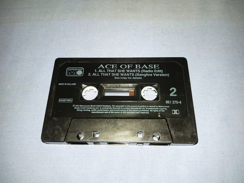 ACE OF BASE ALL THAT SHE WANTS CASSETTE TAPE SINGLE (NO INLAY #10) - Picture 2 of 2