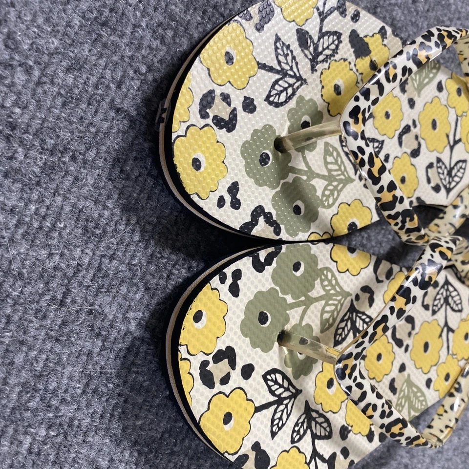 Vera Bradley Zapatos Mujer Medianos 7/8 Florales Chanclas Sandalias Amarillo Negro Gris Foto 2 de 4