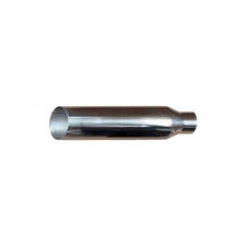 1pc Stainless Steel Exhaust Tip Angle Cut 2.5 In - 4 Out - 18 Long Universal 1pc Stainless Steel Exhaust Tip Angle Cut 2.5 In - 4 Out - 18 Long Universal