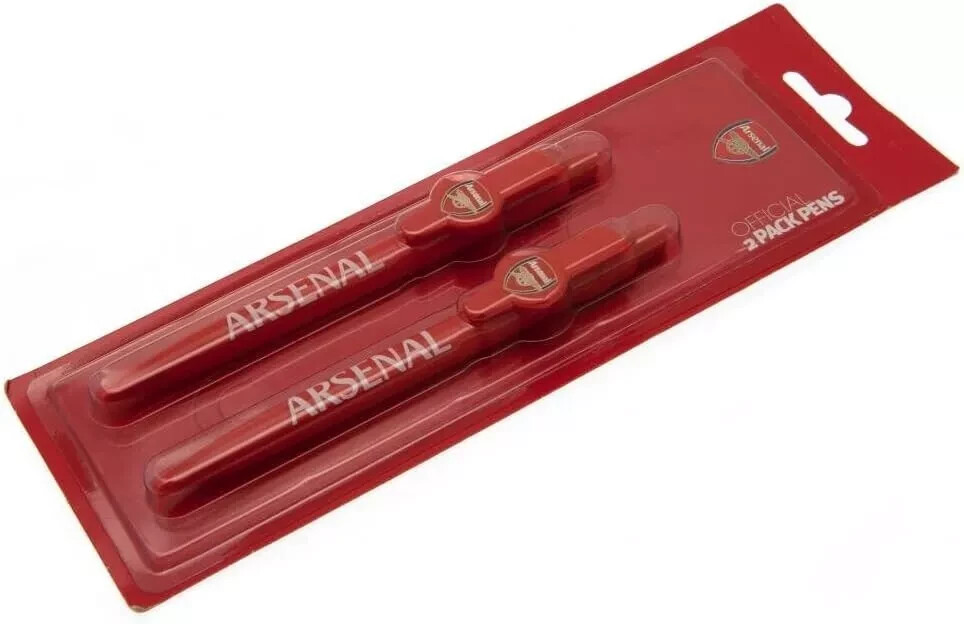 Arsenal FC Pen Stationery Set 2 Pack Office School Fan Gift Official Licensed