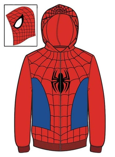 Marvel☆ Disfraz de Spiderman para niños pequeños y pequeños Sudadera con capucha Cremallera completa Chaqueta ☆ 2T y 4T - Imagen 2 de 2