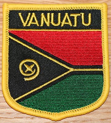 VANUATU Schild Länderflagge bestickt PATCH Abzeichen P1