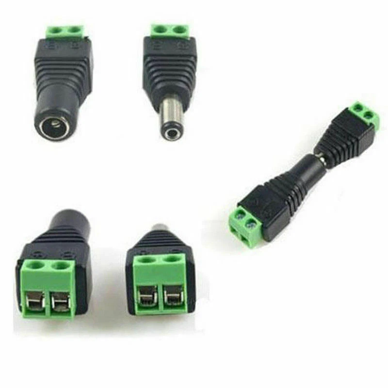 5Pairs Male Female 2.1x5.5mm DC Power Plug Jack Adapter Connector for CCTV UK - Image 2 of 4