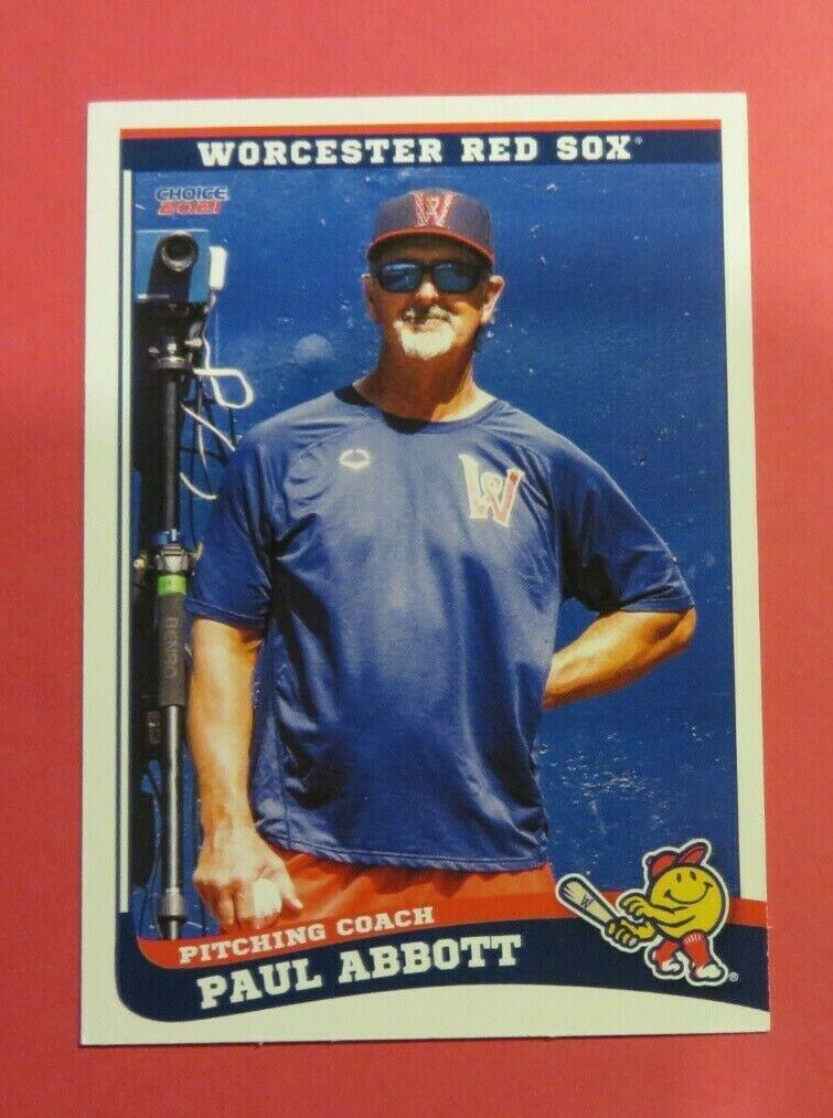 2021 Choice, Worcester Red Sox, Pitching Coach - PAUL ABBOTT | eBay