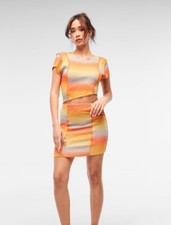 Missguided Ladies Mini  Skirt Size 10 Co ord Space Die Rib Knit  NEW 