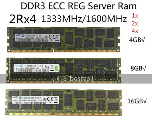 Samsung 4GB 8GB 16GB DDR3 1333MHz 1600MHz ECC REG Registered Server Memory lot - 第 1/25 張圖片