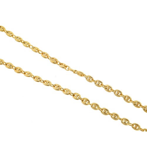 14k or Jaune Lien Chaîne Avec Grand Crucifix Collier - Picture 4 of 10