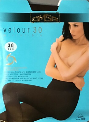 Feinstrumpfhose aus Mikrofaser mit Lycra OMSA VELOUR 30 DEN 