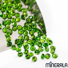 NATURAL GREEN CHROME DIOPSIDE ROUND FACETED LOOSE GEMSTONE 2mm-7mm WP002B8