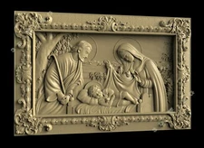 3D STL Model Christmas of Jesus 4 for CNC Router 3D Printer Engraver Artcam