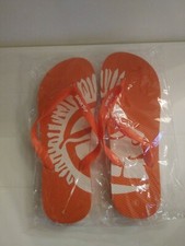 Men's Orange SHOCK TOP ALE Logo Flip Flops Sandals Shoes, Size L, BRAND NEW