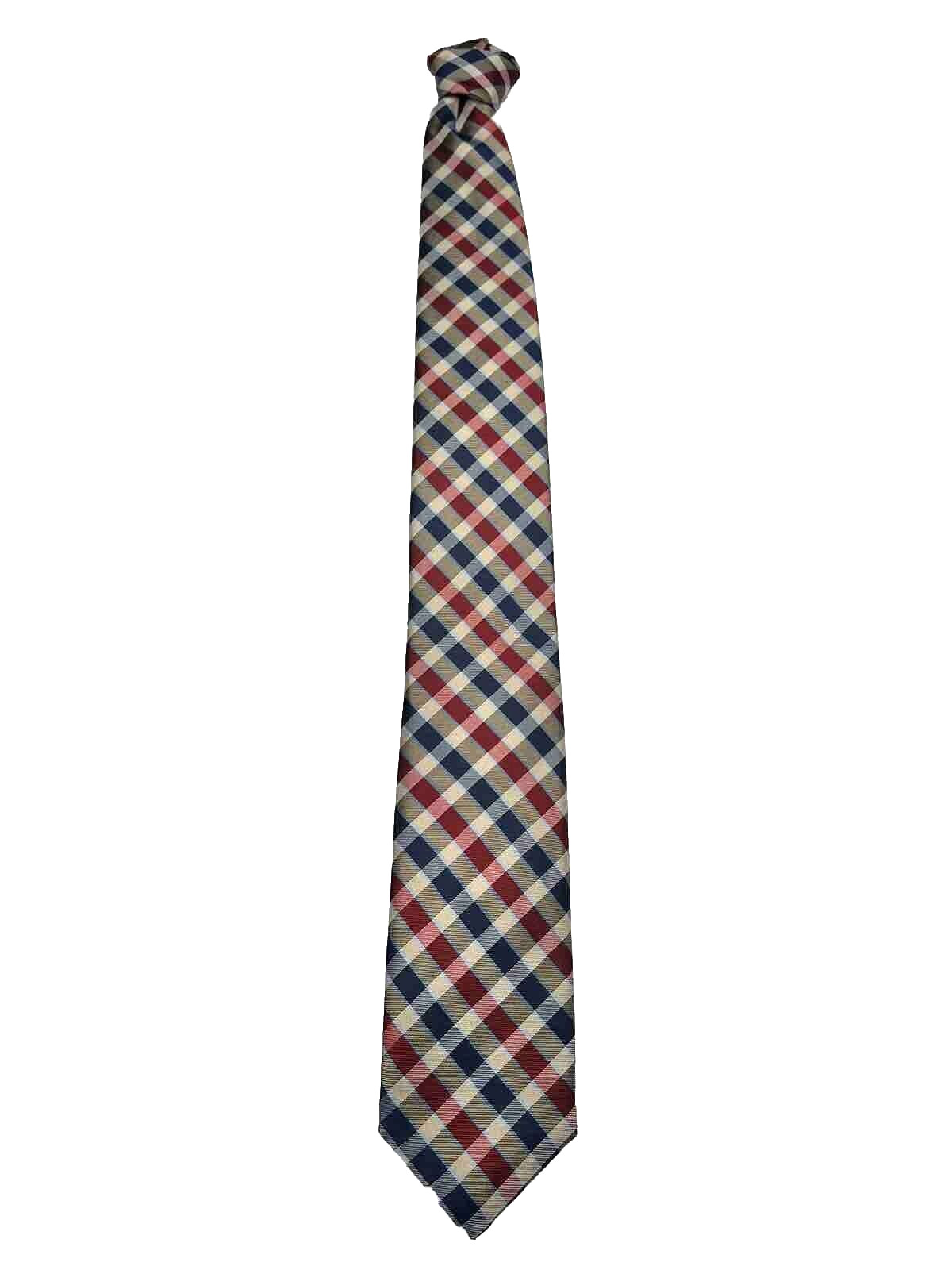 Robert Talbott Multicolor Gingham 100% Grosgrain … - image 6