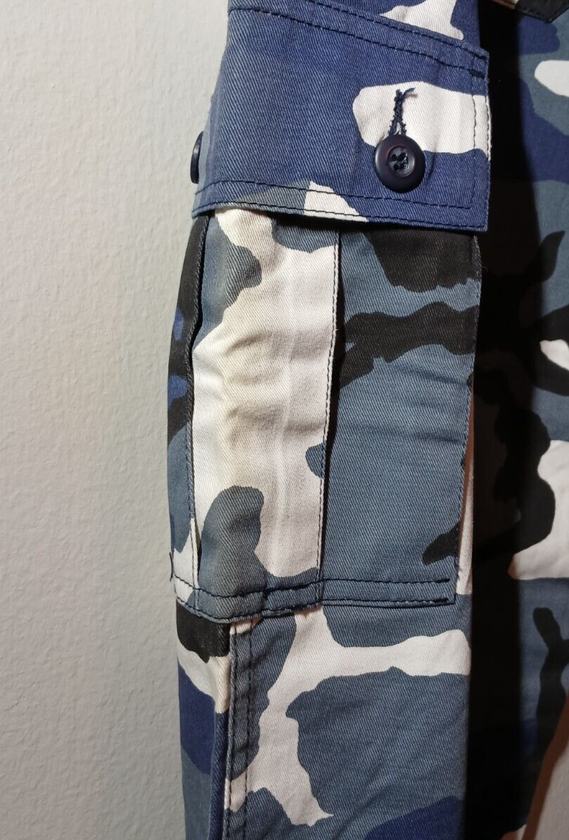 Vintage Interstate Blue Camo Cargo Pants Baggy Jeans Skate