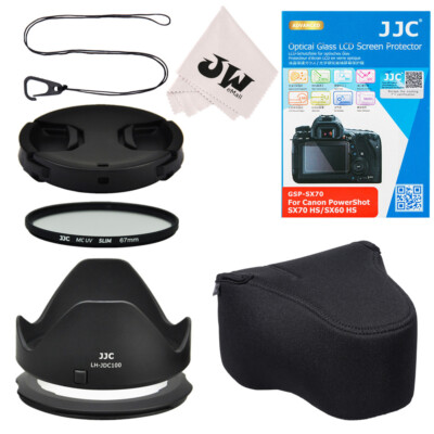 JJC SX-60K 58mm UV CPL Filter Lens Hood Kit for Canon PowerShot SX60 HS,SX70 HS