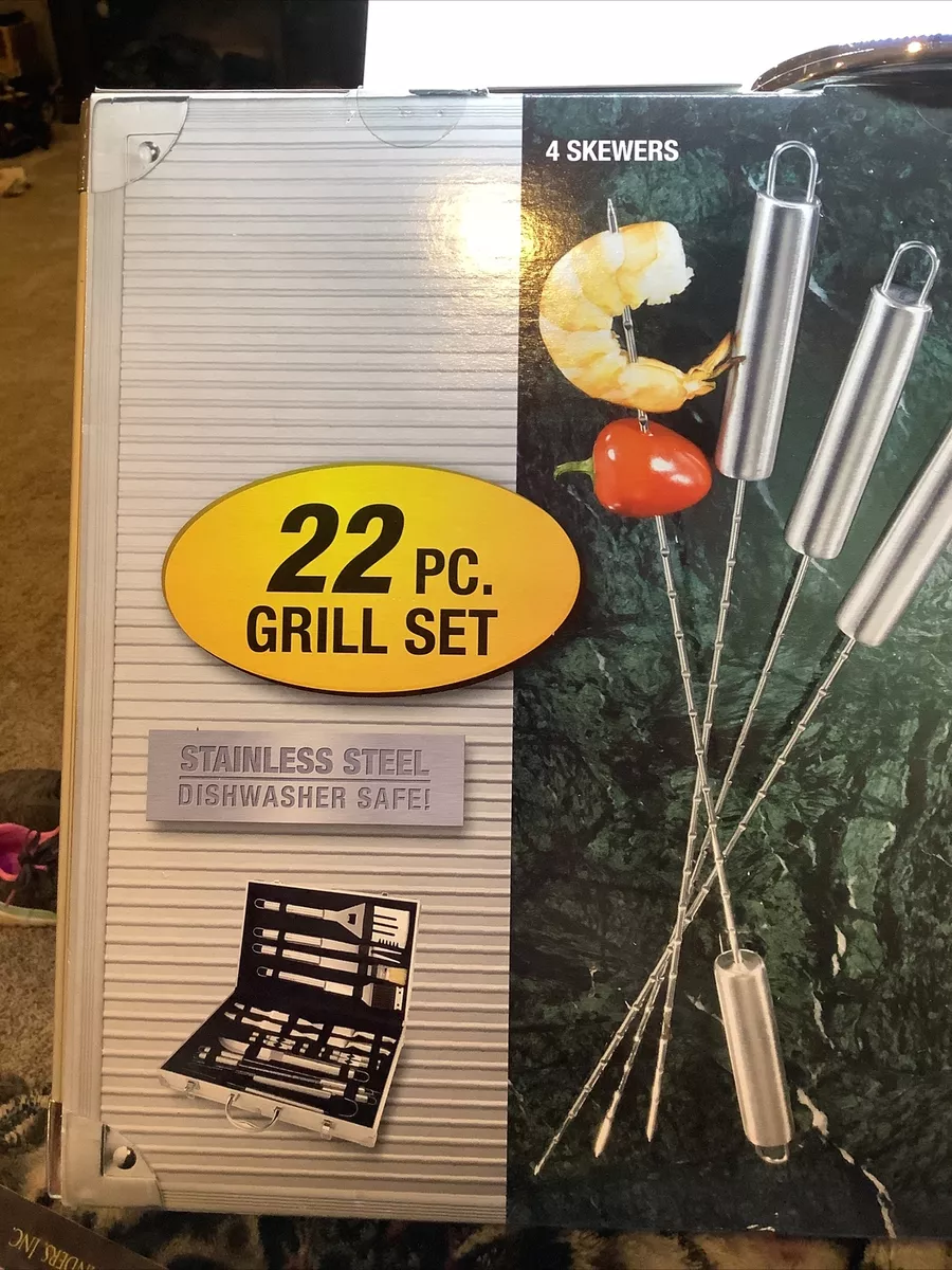 22 pc Sharper Image Grill Tools Gift Set Sealed unused 4