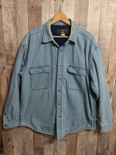 Vintage Orvis Denim Shirt Jacket Blue 