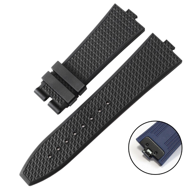 Cinturino in caucciù nero per Vacheron Constantin Overseas Quick