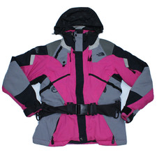 The North Face Steep Tech Jacket Xs Womens Ski Coat Hooded Belted Padded