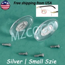 Replacement Screw-in Nose Pads for Car tier Eyeglasses Sunglasses Silver Small